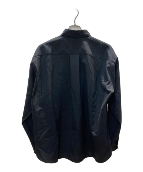 417 by EDIFICE（417 バイ エディフィス）417 by EDIFICE (417 バイ エディフィス) LE JAPON Akita レギュラーウールシャツ ブラック サイズ:2 未使用品の古着・服飾アイテム