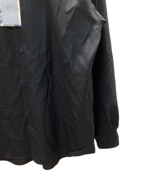 417 by EDIFICE（417 バイ エディフィス）417 by EDIFICE (417 バイ エディフィス) LE JAPON Akita レギュラーウールシャツ ブラック サイズ:2 未使用品の古着・服飾アイテム