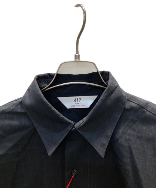 417 by EDIFICE（417 バイ エディフィス）417 by EDIFICE (417 バイ エディフィス) LE JAPON Akita レギュラーウールシャツ ブラック サイズ:2 未使用品の古着・服飾アイテム