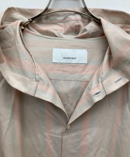 OVERCOAT（オーバーコート）OVERCOAT (オーバーコート) Dropped Shoulder Hoody Top ベージュ×ピンク サイズ:SIZE 1の古着・服飾アイテム
