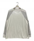 LAD MUSICIANラッドミュージシャン）の古着「MESH LINE LONG SLEEVE T-SHIRT」｜グレー