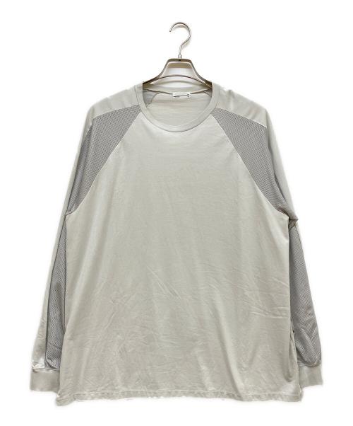 LAD MUSICIAN（ラッドミュージシャン）LAD MUSICIAN (ラッドミュージシャン) MESH LINE LONG SLEEVE T-SHIRT グレー サイズ:46の古着・服飾アイテム