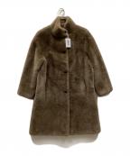 LAULENローレン）の古着「stand collar fur coat」｜ブラウン