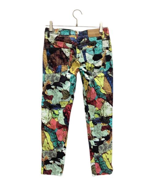 PLEATS PLEASE（プリーツプリーズ）PLEATS PLEASE (プリーツプリーズ) mineral柄ストレッチパンツ マルチカラー サイズ:2の古着・服飾アイテム