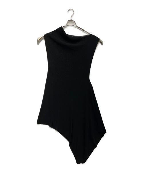 ISSEY MIYAKE（イッセイミヤケ）ISSEY MIYAKE (イッセイミヤケ) 変形ニットワンピース　IL63KH713 ブラック サイズ:2の古着・服飾アイテム