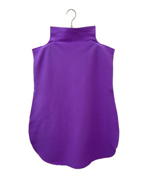 me ISSEY MIYAKE（ミーイッセイ ミヤケ）me ISSEY MIYAKE (ミーイッセイ ミヤケ) ノースリーブプリーツチュニック パープル サイズ:Freeの古着・服飾アイテム