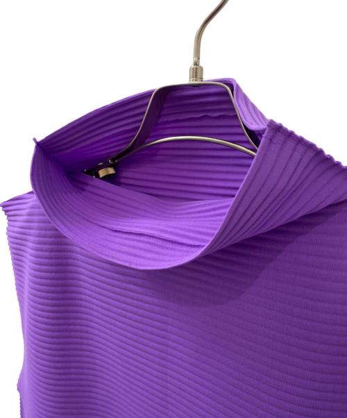 me ISSEY MIYAKE（ミーイッセイ ミヤケ）me ISSEY MIYAKE (ミーイッセイ ミヤケ) ノースリーブプリーツチュニック パープル サイズ:Freeの古着・服飾アイテム