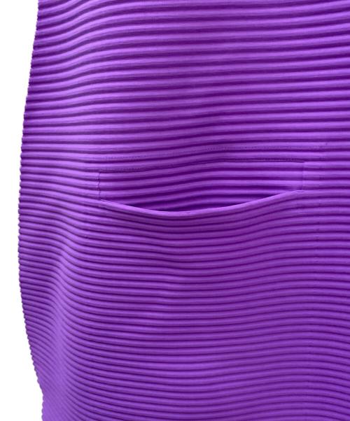 me ISSEY MIYAKE（ミーイッセイ ミヤケ）me ISSEY MIYAKE (ミーイッセイ ミヤケ) ノースリーブプリーツチュニック パープル サイズ:Freeの古着・服飾アイテム
