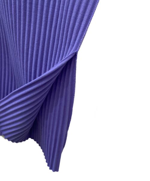 me ISSEY MIYAKE（ミーイッセイ ミヤケ）me ISSEY MIYAKE (ミーイッセイ ミヤケ) プリーツワイドカットソー ラベンダー サイズ:Freeの古着・服飾アイテム