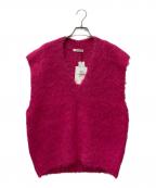 MACPHEEマカフィー）の古着「フラッフィーアルパカ Vネックベスト」｜ピンク