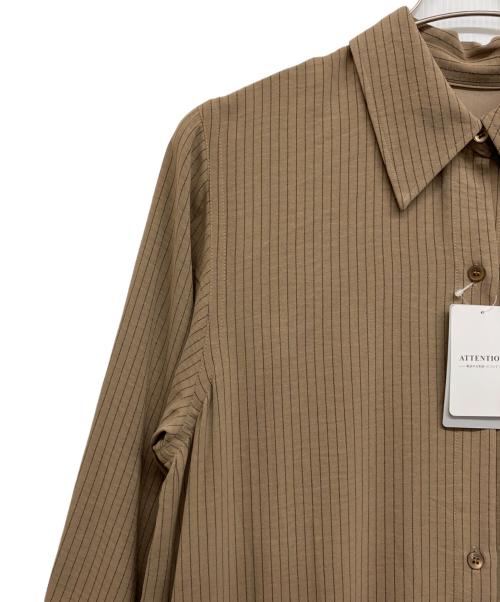 SLOBE IENA（スローブ イエナ）SLOBE IENA (スローブ イエナ) チョークストライプティアードシャツワンピース ブラウン サイズ:Free 未使用品の古着・服飾アイテム