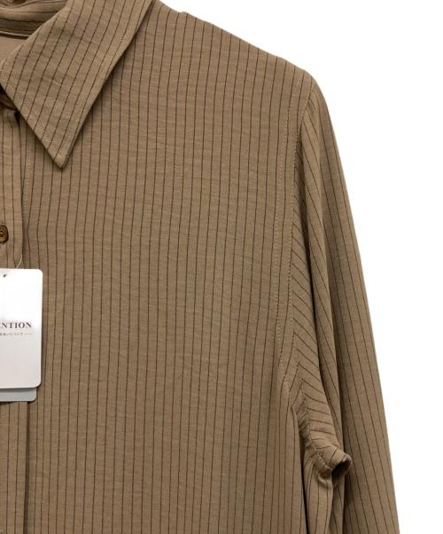 SLOBE IENA（スローブ イエナ）SLOBE IENA (スローブ イエナ) チョークストライプティアードシャツワンピース ブラウン サイズ:Free 未使用品の古着・服飾アイテム