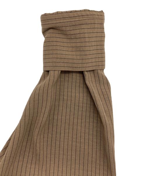 SLOBE IENA（スローブ イエナ）SLOBE IENA (スローブ イエナ) チョークストライプティアードシャツワンピース ブラウン サイズ:Free 未使用品の古着・服飾アイテム