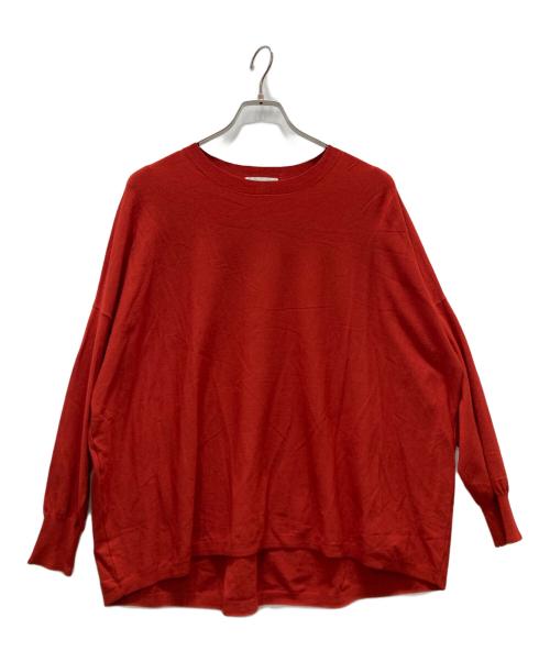 自由区（ジユウク）自由区 (ジユウク) レーヨンストレッチニットT レッド サイズ:Mの古着・服飾アイテム