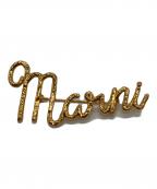 MARNIマルニ）の古着「ロゴブローチ」｜ゴールド