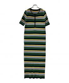 Adam et Rope（アダム エ ロペ）の古着「ハーフZIPニットワンピース」｜ブラック