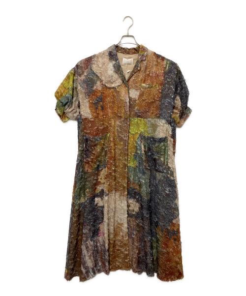 Ameri（アメリ）Ameri (アメリ) MEDI 2WAY RACHEL FLUFFY ART DRESS ブラウン サイズ:Sの古着・服飾アイテム