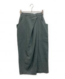 CLANE（クラネ）の古着「ASYMMETRY DRAPE SKIRT」｜グレー