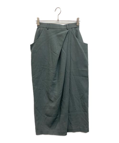 CLANE（クラネ）CLANE (クラネ) ASYMMETRY DRAPE SKIRT グレー サイズ:1 未使用品の古着・服飾アイテム