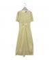 PHOTOCOPIEU（フォトコピュー）の古着「FLOWER JAQUARD SHORT SLEEVE DRESS」｜イエロー