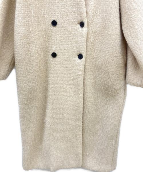 anuke（アンヌーク）anuke (アンヌーク) Collarless Shaggy Coat ベージュ サイズ:38の古着・服飾アイテム