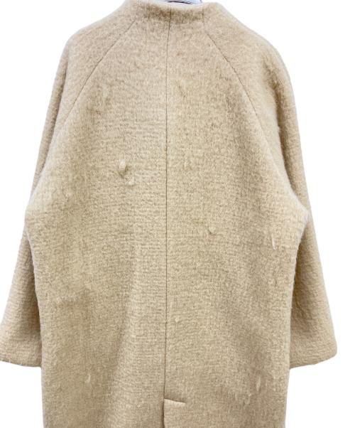 anuke（アンヌーク）anuke (アンヌーク) Collarless Shaggy Coat ベージュ サイズ:38の古着・服飾アイテム