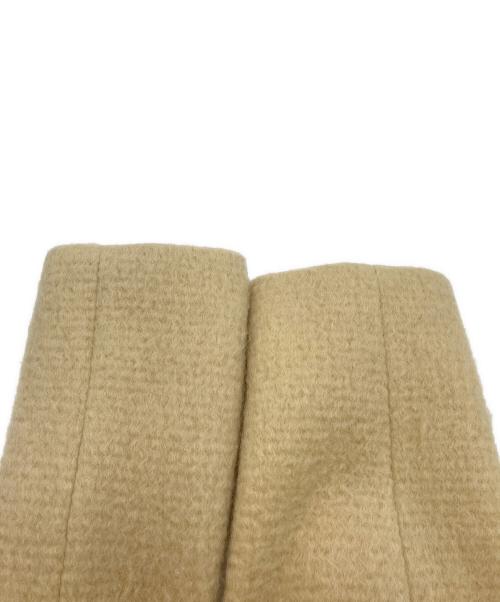 anuke（アンヌーク）anuke (アンヌーク) Collarless Shaggy Coat ベージュ サイズ:38の古着・服飾アイテム