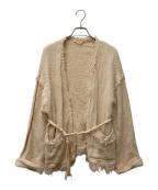 CURRENTAGEカレンテージ）の古着「STRAWカーディガン」｜ベージュ
