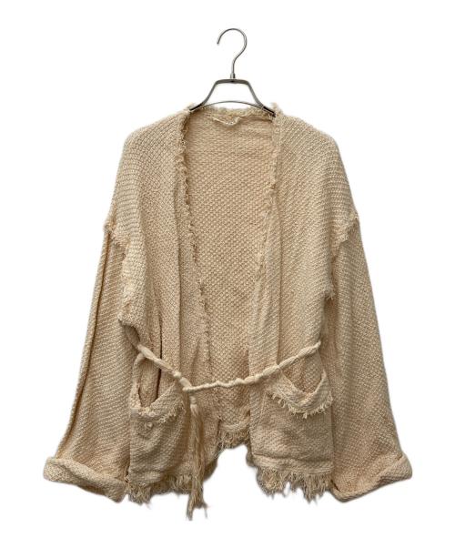 CURRENTAGE（カレンテージ）CURRENTAGE (カレンテージ) STRAWカーディガン ベージュ サイズ:Freeの古着・服飾アイテム