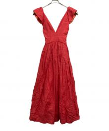 Kalita（カリタ）の古着「PERSEPHONE リネン バックオープンマキシドレス」｜レッド