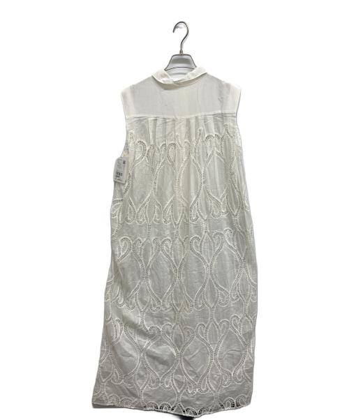 EMOELLE（エモエレ）EMOELLE (エモエレ) エンブロイダリーレースシャツワンピース ホワイト サイズ:Free 未使用品の古着・服飾アイテム