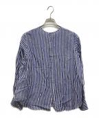 IENAイエナ）の古着「ラミーリヨセルノーカラーブラウス」｜ブルー