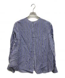 IENA（イエナ）の古着「ラミーリヨセルノーカラーブラウス」｜ブルー