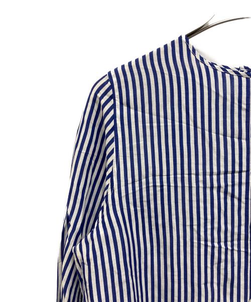 IENA（イエナ）IENA (イエナ) ラミーリヨセルノーカラーブラウス ブルー サイズ:Free 未使用品の古着・服飾アイテム