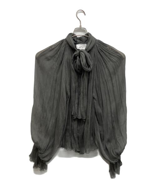 Atu Body Couture（アウトボディクチュール）ATU BODY COUTURE (アウトボディクチュール) SILK CHIFFON BLOUSE グレー サイズ:xs 未使用品の古着・服飾アイテム