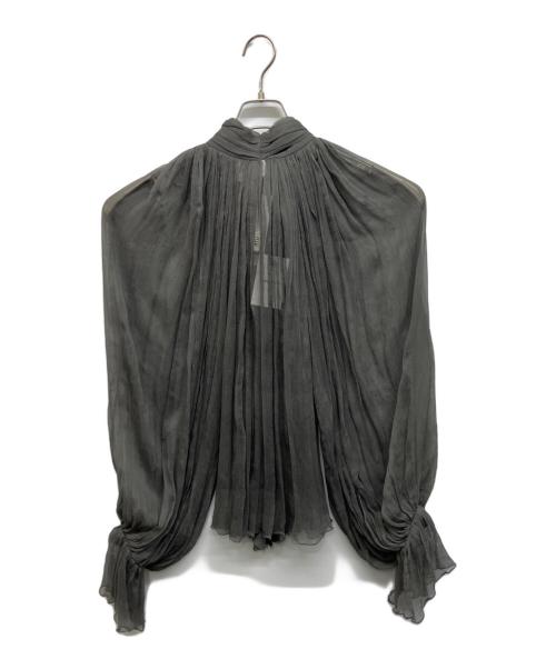 Atu Body Couture（アウトボディクチュール）ATU BODY COUTURE (アウトボディクチュール) SILK CHIFFON BLOUSE グレー サイズ:xs 未使用品の古着・服飾アイテム