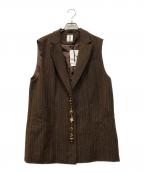 Ameriアメリ）の古着「UND MANY MOTIF BUTTON VEST」｜ブラウン