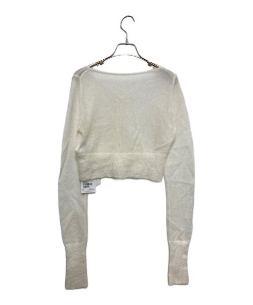 Adam et Rope（アダム エ ロペ）Adam et Rope (アダム エ ロペ) モヘアクロップドカーディガン アイボリー サイズ:F 未使用品の古着・服飾アイテム