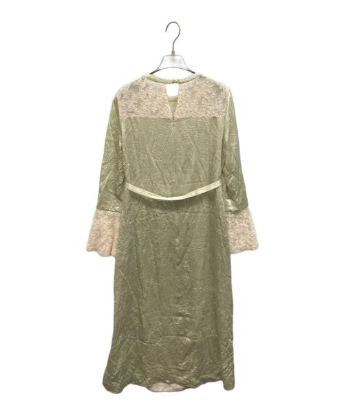 STUDIOUS（ステュディオス）STUDIOUS (ステュディオス) ファーカットジャガードワンピース ライトグリーン サイズ:1の古着・服飾アイテム