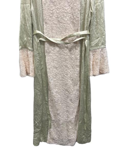 STUDIOUS（ステュディオス）STUDIOUS (ステュディオス) ファーカットジャガードワンピース ライトグリーン サイズ:1の古着・服飾アイテム
