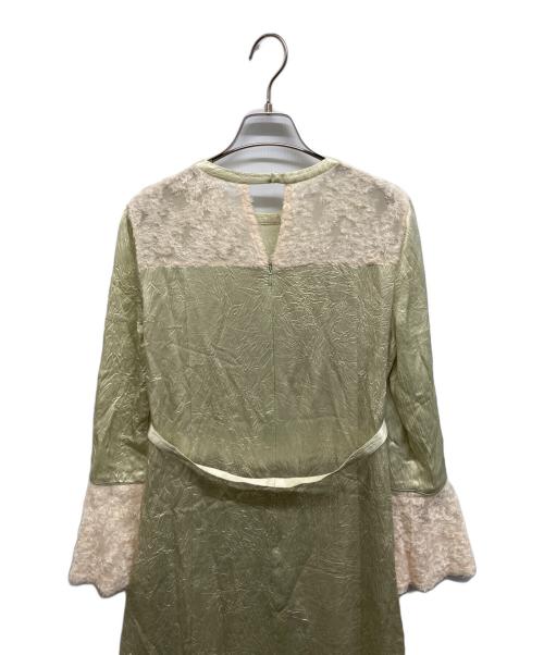 STUDIOUS（ステュディオス）STUDIOUS (ステュディオス) ファーカットジャガードワンピース ライトグリーン サイズ:1の古着・服飾アイテム