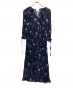 SELF PORTRAITセルフ ポートレイト）の古着「VINTAGE FLORAL MAXI DRESS」｜ネイビー