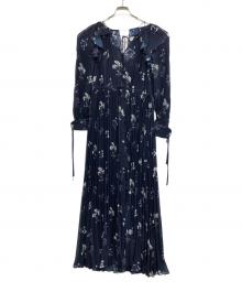 SELF PORTRAIT（セルフ ポートレイト）の古着「VINTAGE FLORAL MAXI DRESS」｜ネイビー