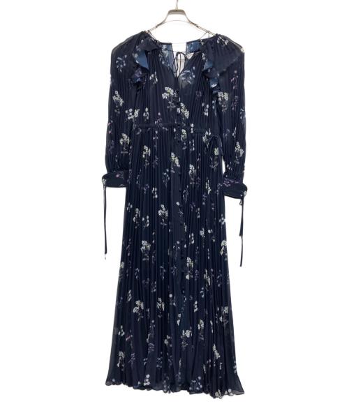 SELF PORTRAIT（セルフ ポートレイト）SELF PORTRAIT (セルフ ポートレイト) VINTAGE FLORAL MAXI DRESS ネイビー サイズ:UK 6の古着・服飾アイテム