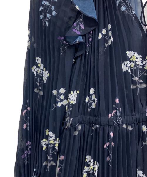SELF PORTRAIT（セルフ ポートレイト）SELF PORTRAIT (セルフ ポートレイト) VINTAGE FLORAL MAXI DRESS ネイビー サイズ:UK 6の古着・服飾アイテム