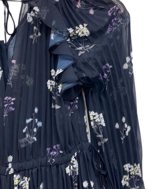 SELF PORTRAIT（セルフ ポートレイト）SELF PORTRAIT (セルフ ポートレイト) VINTAGE FLORAL MAXI DRESS ネイビー サイズ:UK 6の古着・服飾アイテム