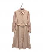 Swingleスウィングル）の古着「ラメテキスタイル異素材シアースリーブワンピース」｜ピンク