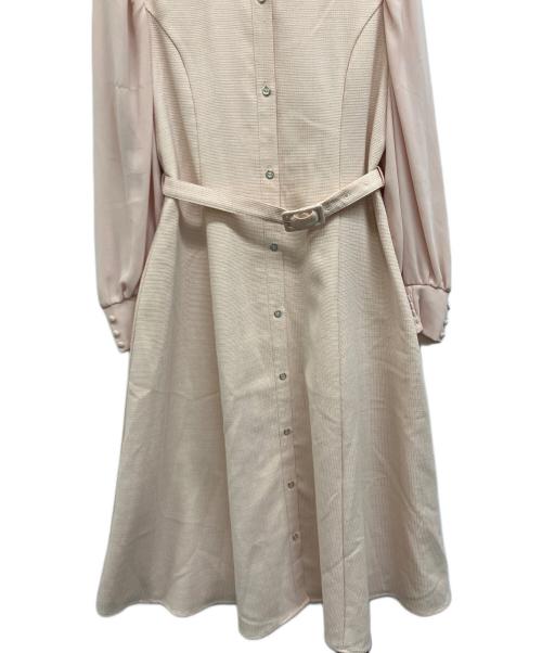 Swingle（スウィングル）Swingle (スウィングル) ラメテキスタイル異素材シアースリーブワンピース ピンク サイズ:Freeの古着・服飾アイテム