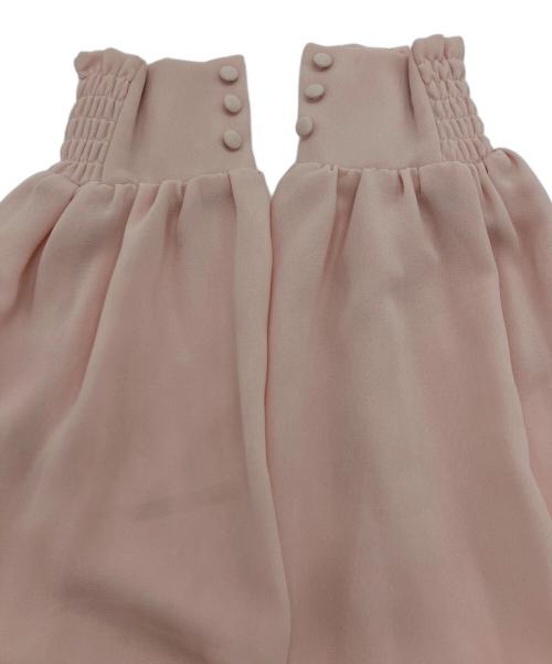 Swingle（スウィングル）Swingle (スウィングル) ラメテキスタイル異素材シアースリーブワンピース ピンク サイズ:Freeの古着・服飾アイテム