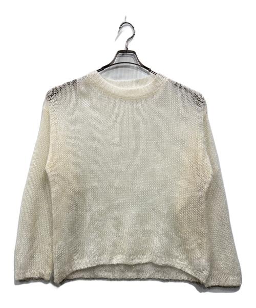 CASA FLINE（カーサフライン）CASA FLINE (カーサフライン) 透かし編みスパンコールモヘアニット アイボリー サイズ:Freeの古着・服飾アイテム